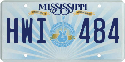 MS license plate HWI484