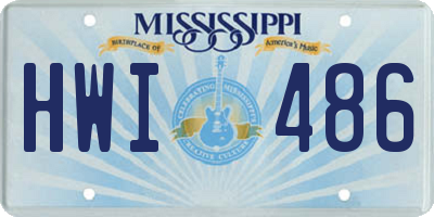 MS license plate HWI486