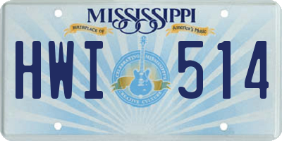 MS license plate HWI514