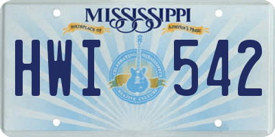 MS license plate HWI542
