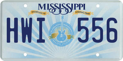 MS license plate HWI556