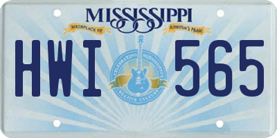 MS license plate HWI565