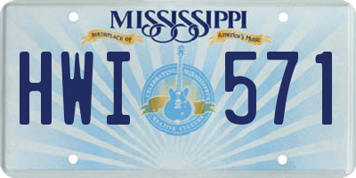MS license plate HWI571