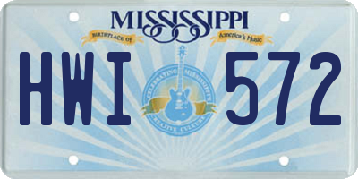 MS license plate HWI572