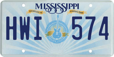 MS license plate HWI574