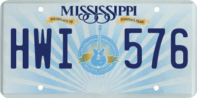MS license plate HWI576