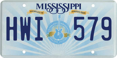 MS license plate HWI579