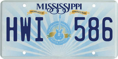 MS license plate HWI586