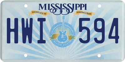 MS license plate HWI594