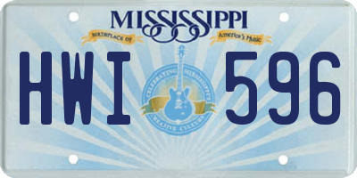 MS license plate HWI596