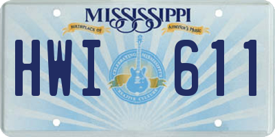 MS license plate HWI611