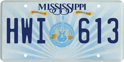 MS license plate HWI613