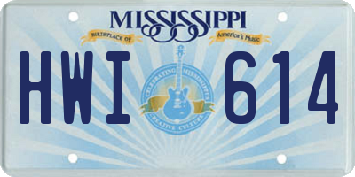 MS license plate HWI614