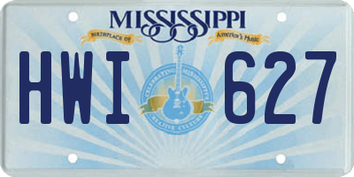 MS license plate HWI627