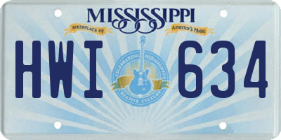 MS license plate HWI634