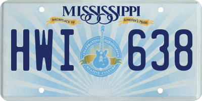 MS license plate HWI638