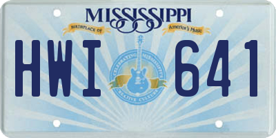 MS license plate HWI641
