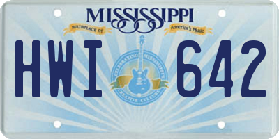 MS license plate HWI642