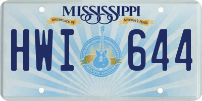 MS license plate HWI644