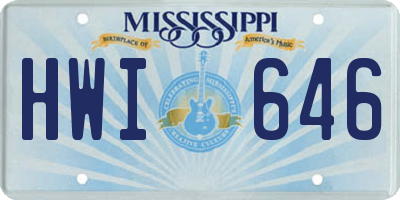 MS license plate HWI646