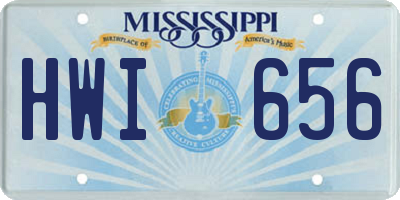 MS license plate HWI656