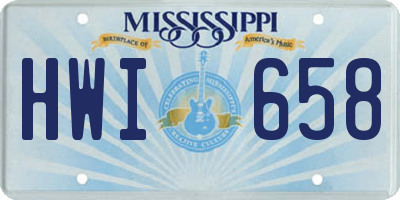 MS license plate HWI658
