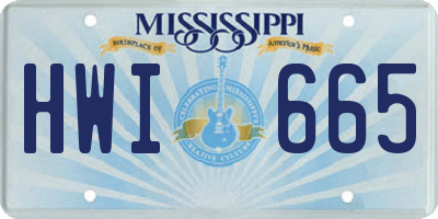 MS license plate HWI665