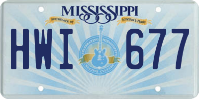 MS license plate HWI677