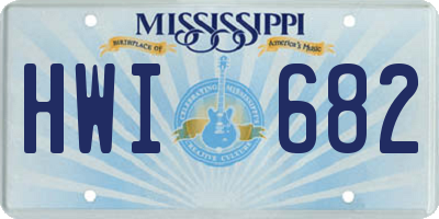 MS license plate HWI682