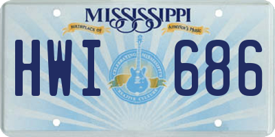 MS license plate HWI686
