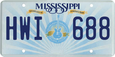 MS license plate HWI688