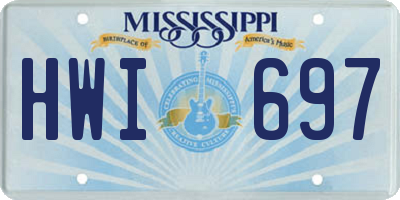 MS license plate HWI697