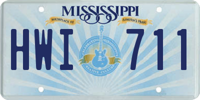 MS license plate HWI711