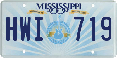 MS license plate HWI719