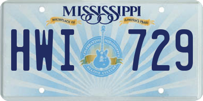 MS license plate HWI729