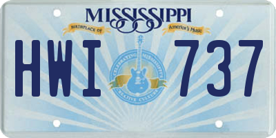 MS license plate HWI737