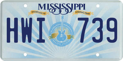 MS license plate HWI739