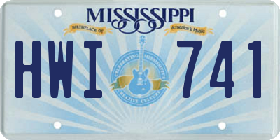 MS license plate HWI741