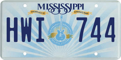 MS license plate HWI744