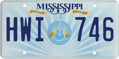 MS license plate HWI746
