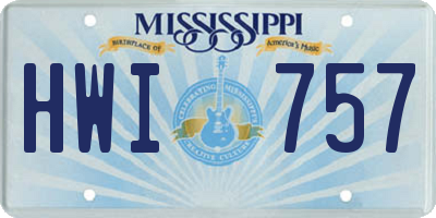 MS license plate HWI757