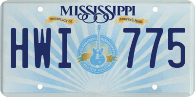 MS license plate HWI775