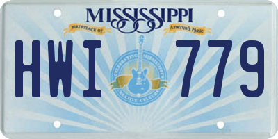 MS license plate HWI779