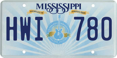 MS license plate HWI780