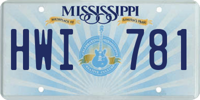 MS license plate HWI781
