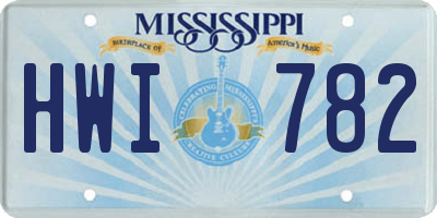 MS license plate HWI782