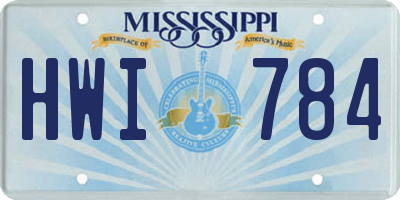 MS license plate HWI784