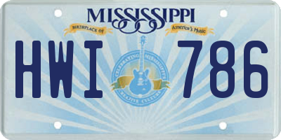 MS license plate HWI786