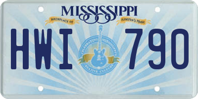 MS license plate HWI790