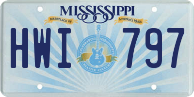 MS license plate HWI797
